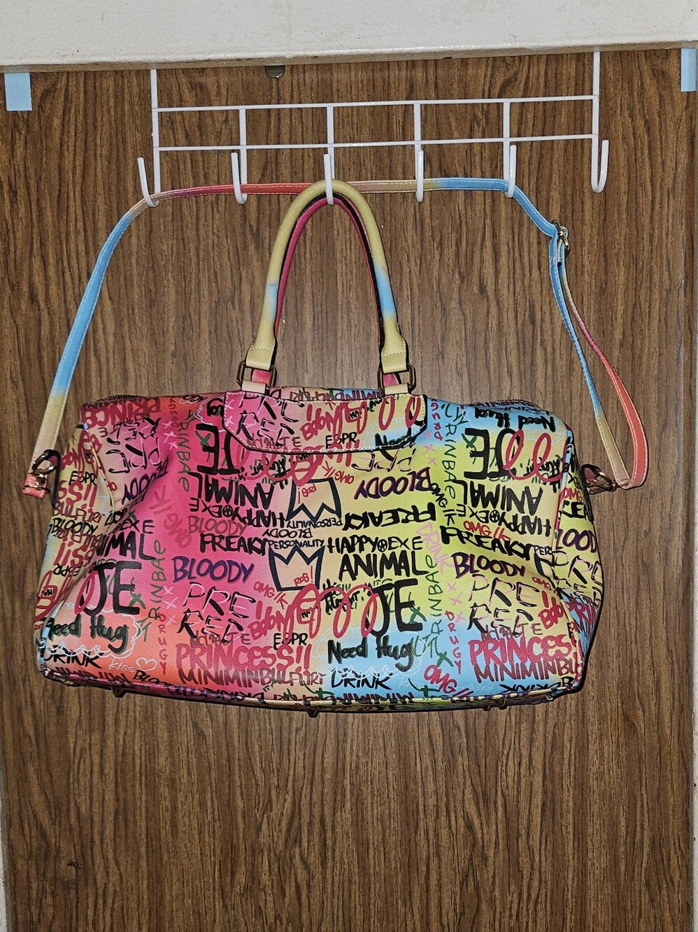 Accessorize Multicolor Graffiti Print Travel Bag